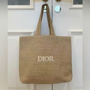 Dior Beige Woven Tote
